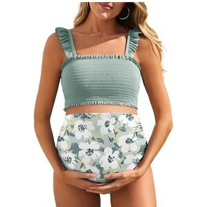 Summmer Mae Maternity Padded Swim Top Size XL